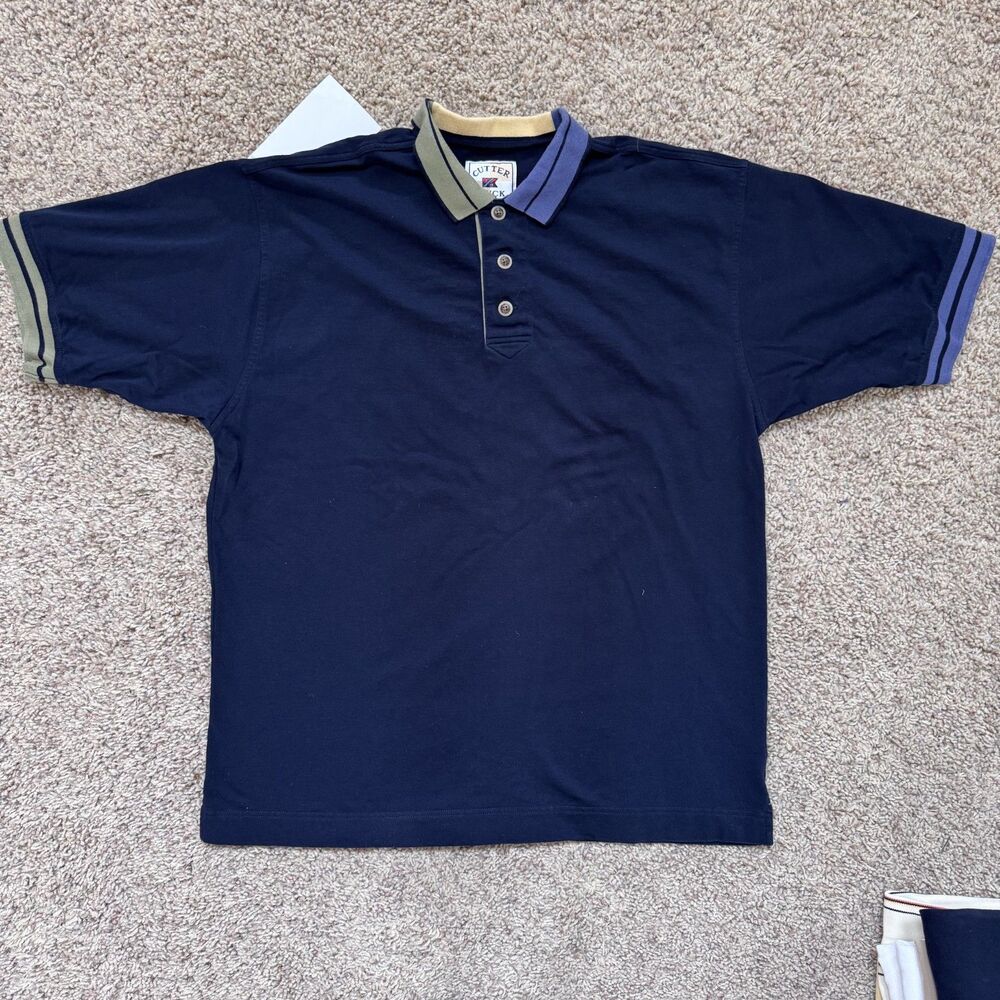 Cutter & Buck polo shirt men’s large L EUC navy
